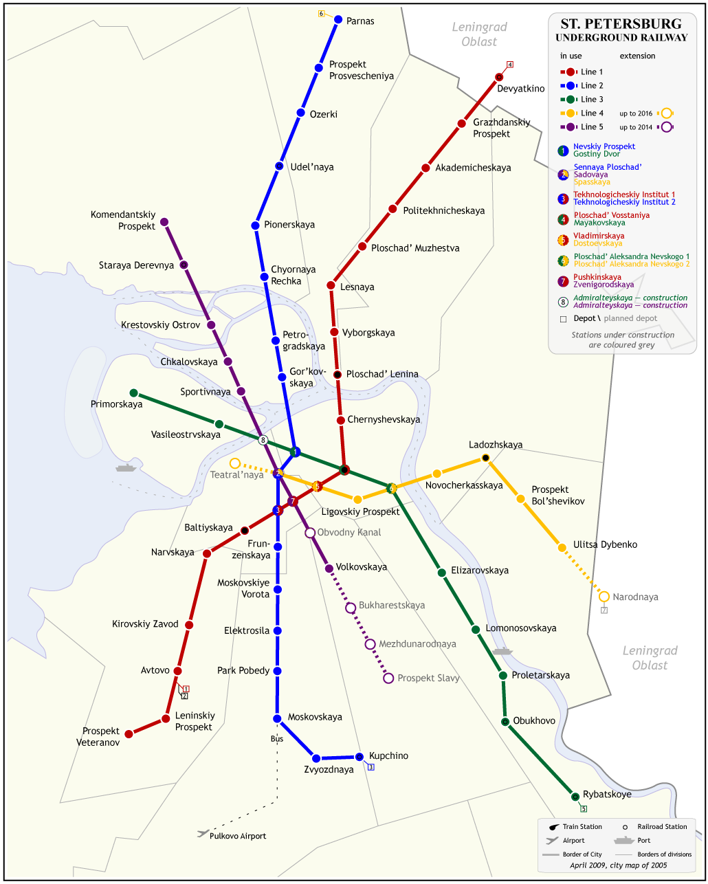 st petersburg metro map